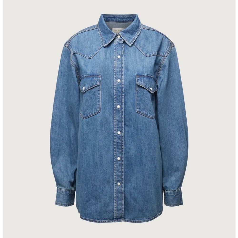 OAK + FORT Blue Denim Shirt